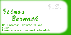 vilmos bernath business card